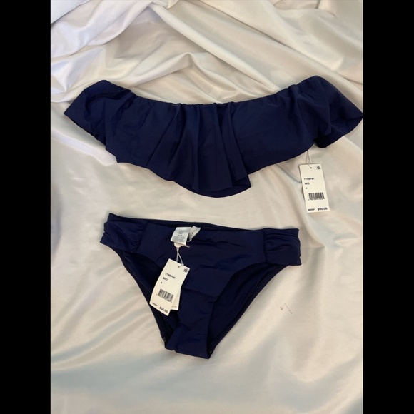 NWT $136 Trina Turk Off Shoulder Bandeau Bikini Top + Bikini Bottoms‎ [ 4 ] - Picture 6 of 15